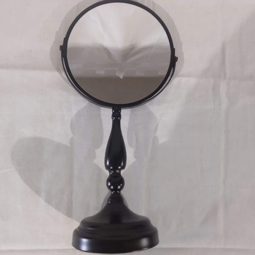 Modern 360 Degree Swivel Vanity Mirror Oil Rubbed Bronze Metal Dual Magnificati